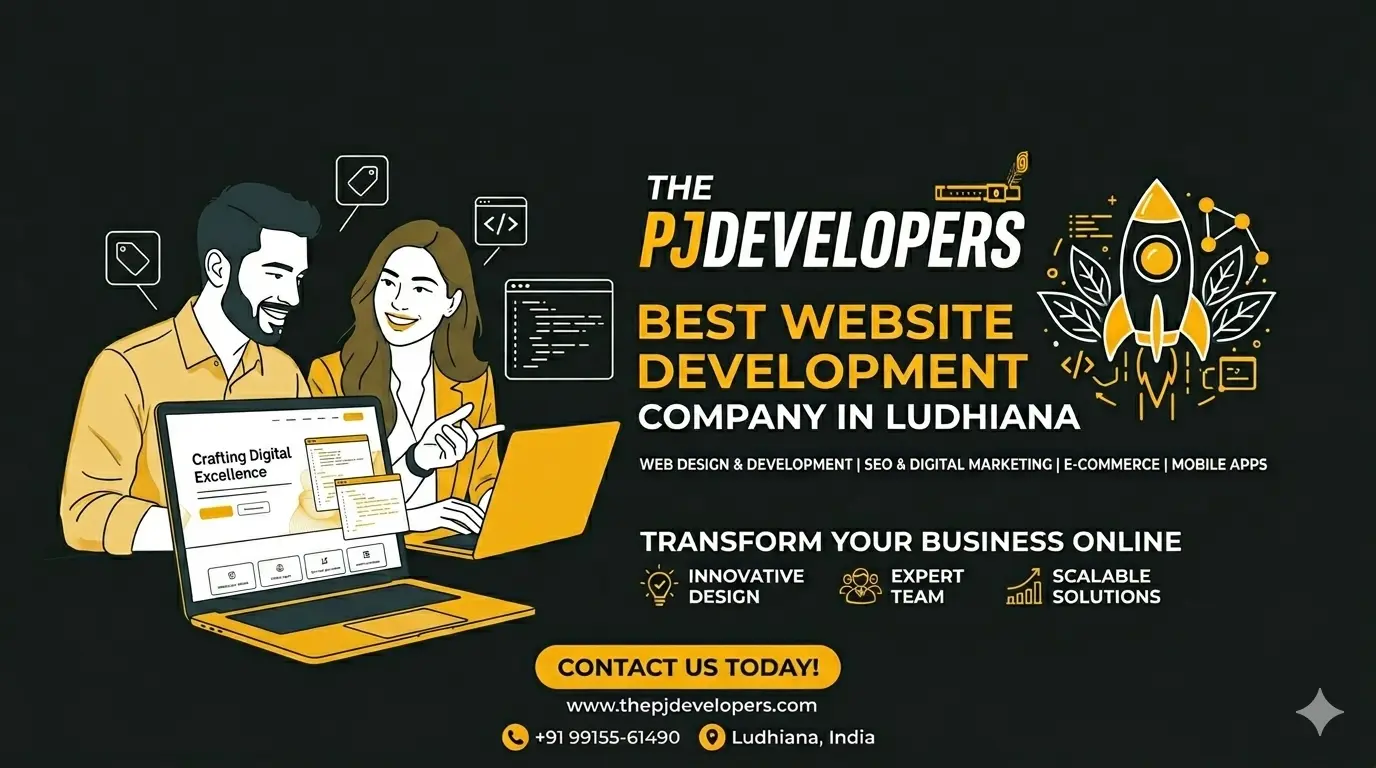 The PJDevelopers Ludhiana, Best Website Development Company, Website Design, SEO Services, Graphic Design, Ludhiana Web Developers