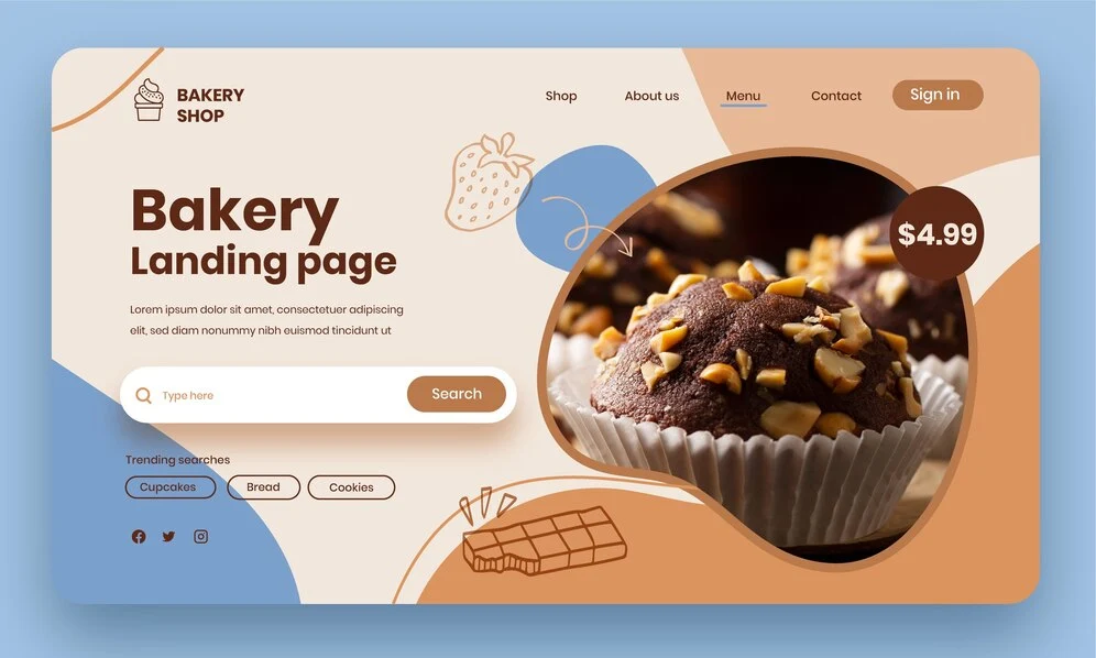 bakery website development, bakery website design, bakery website solutions, PJDevelopers