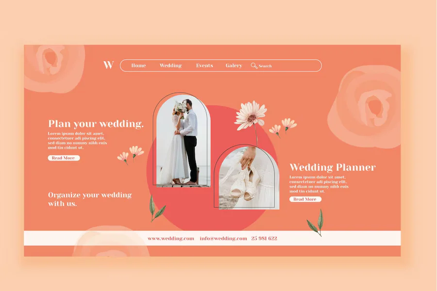 wedding planner website development, wedding planner website design, wedding planner website solutions, PJDevelopers